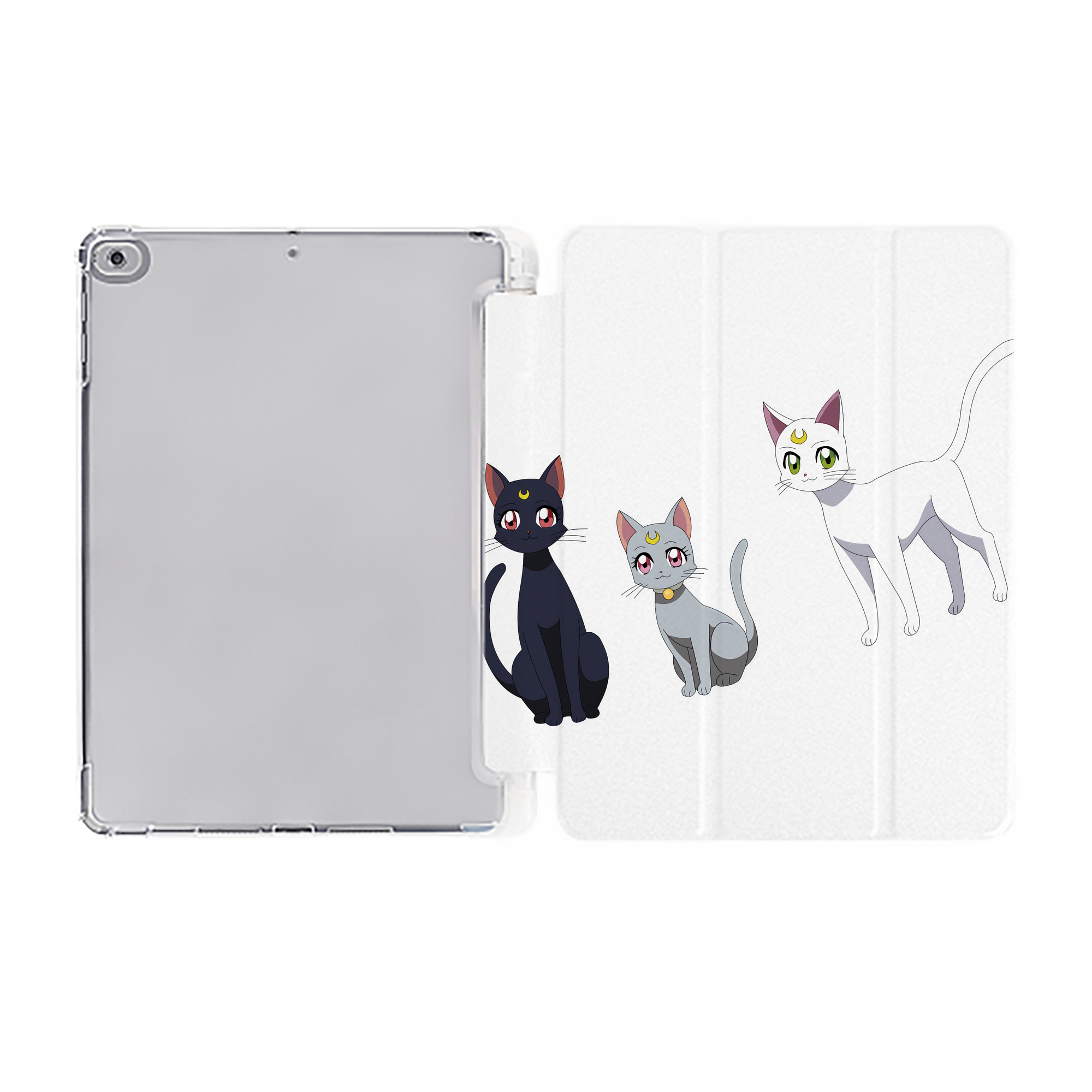 （画像用） 美少女戦士セーラームーン Sailor Moon IPad ケース ペン収納付き 三つ折りスタンド PUレザー×シリコン 対応機種9.5/10.5/10.9インチ